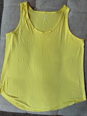 just be Bright Yellow Scoop Neck Tank